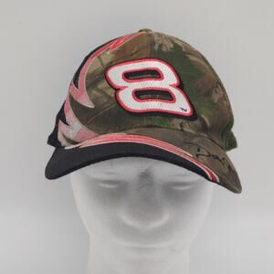 Dale Earnhardt Jr Hat Cap Strap Back Mens Camo Black NASCAR Racing Embroidered 8